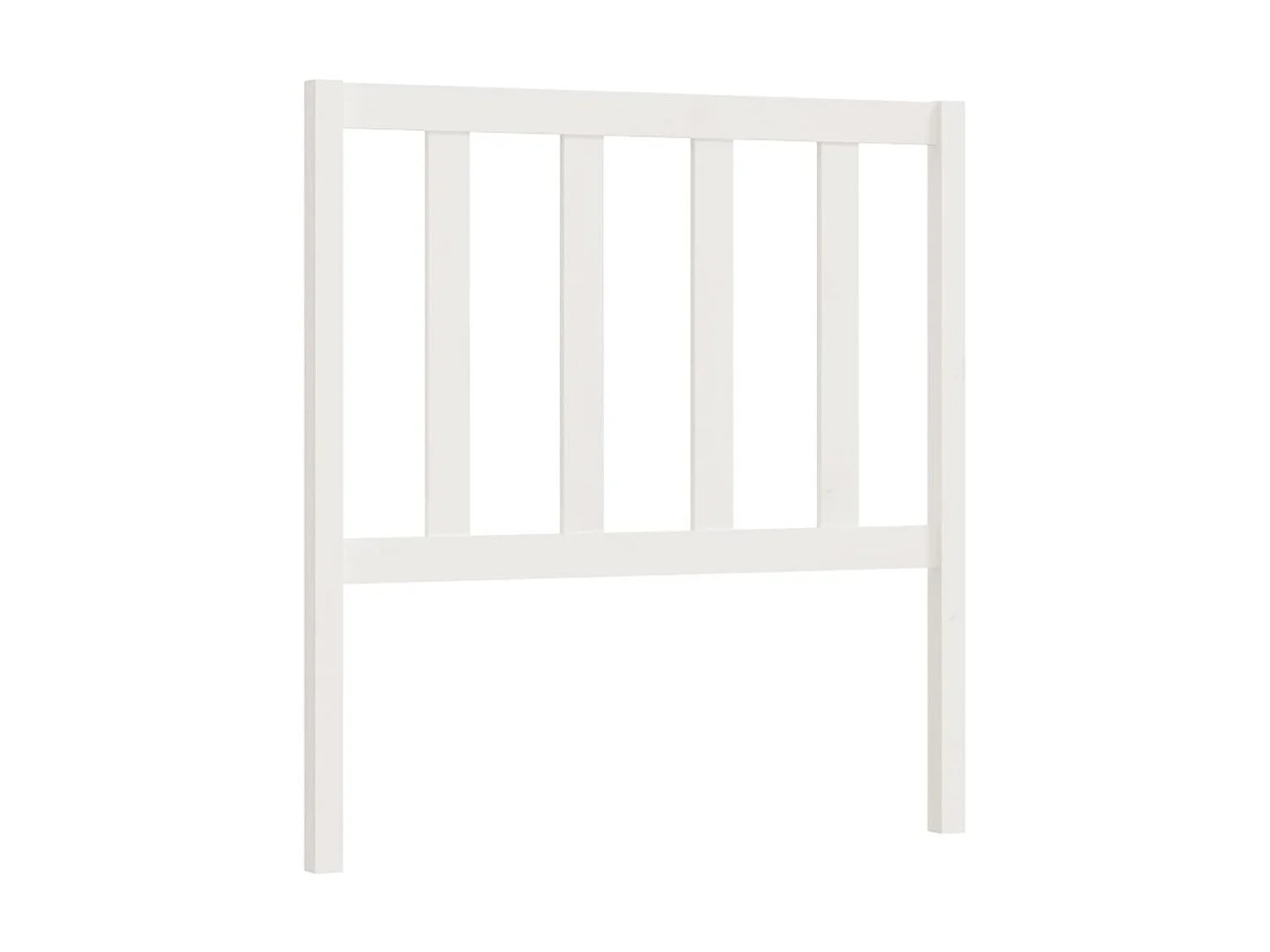 Cabeceira de cama 106x4x100 cm pinho maciço branco PT279549