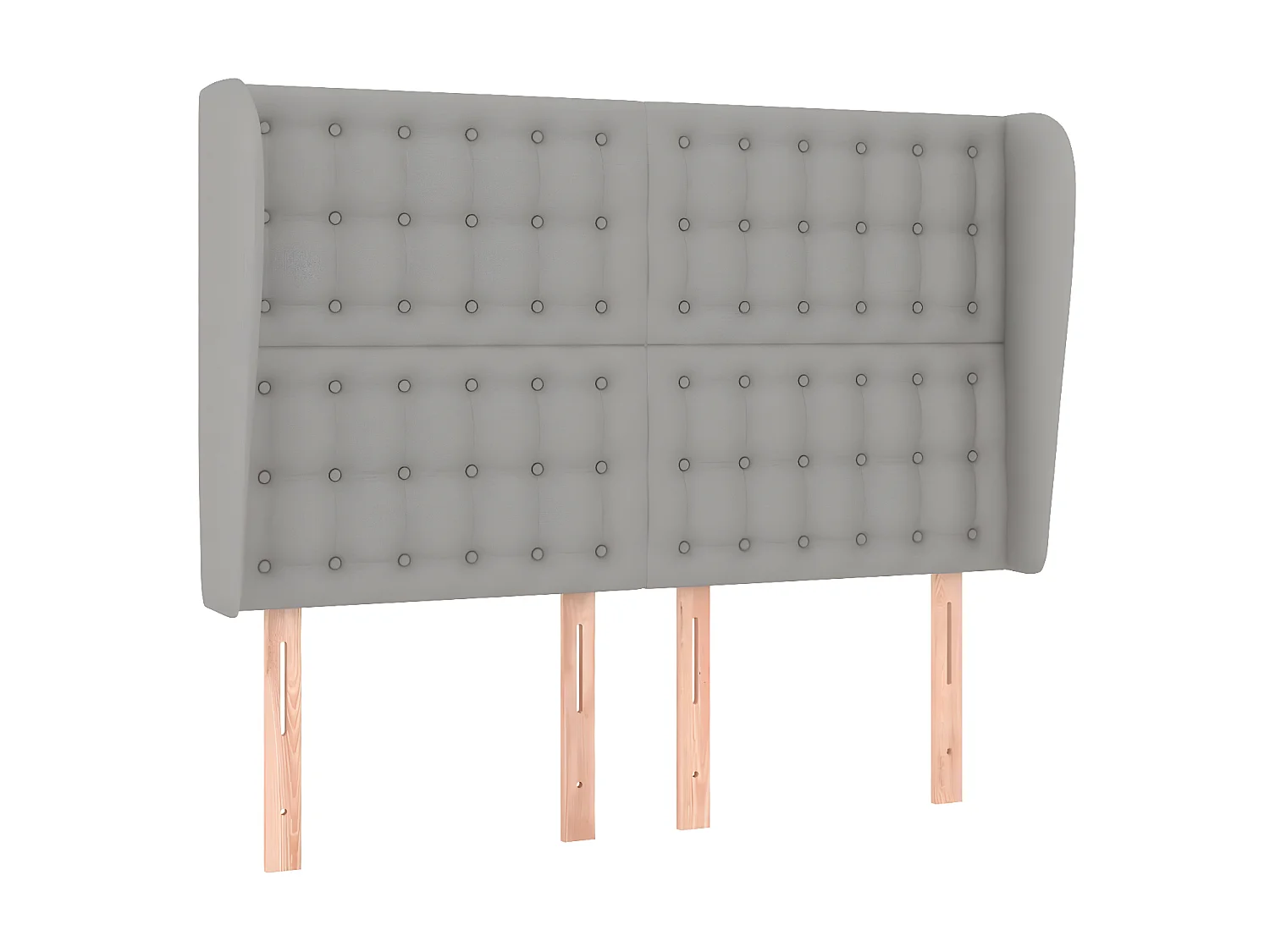 Tête de lit avec oreilles Gris clair 147x23x118,128 cm Tissu LKC64848 BonneVie Meuble