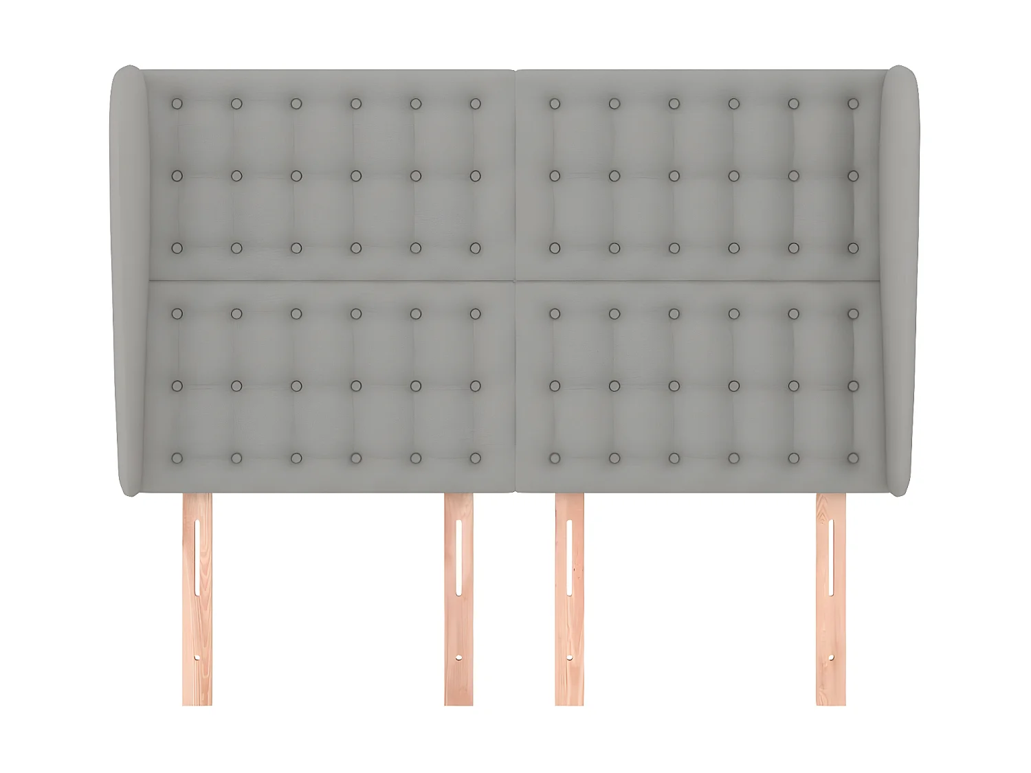 Tête de lit avec oreilles Gris clair 147x23x118,128 cm Tissu LKC64848 BonneVie Meuble