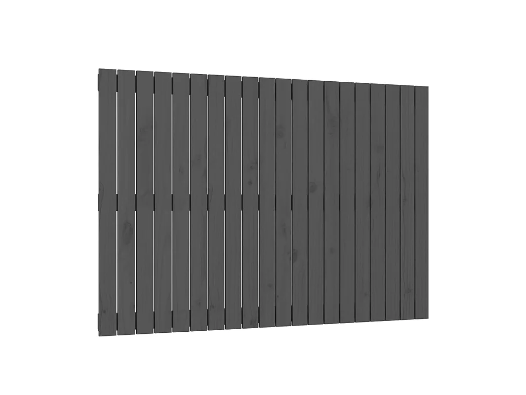 Testiera | Testata del letto da Parete Grigia 127,5x3x90 cm Legno Massello di Pino
