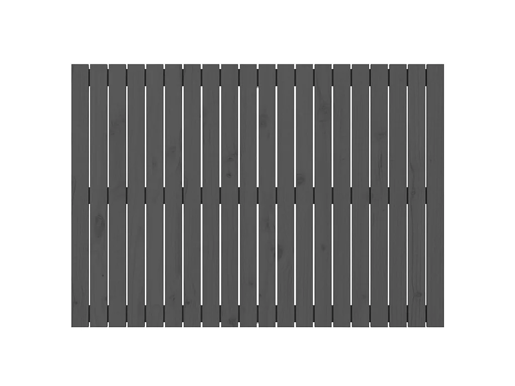 Tête de lit murale Gris 127,5x3x90 cm Bois massif de pin POI45353 BonneVie Meuble