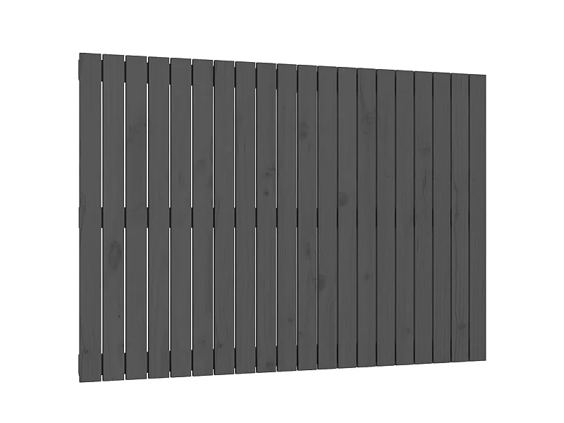 Tête de lit murale Gris 127,5x3x90 cm Bois massif de pin POI45353 BonneVie Meuble