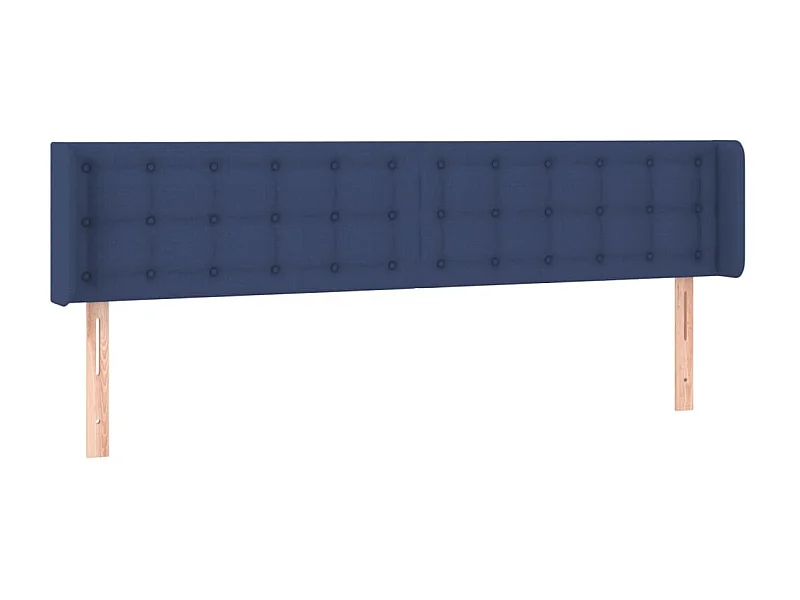 Cabeceira de cama c/ abas tecido 163x16x78/88 cm azul PT321434