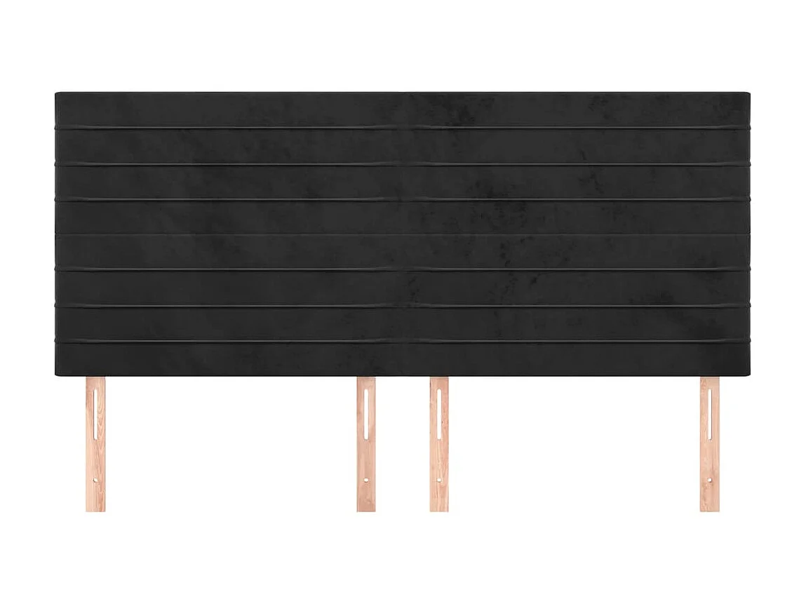 Cabeceira de cama 4 pcs veludo 100x5x78/88 cm preto PT480616