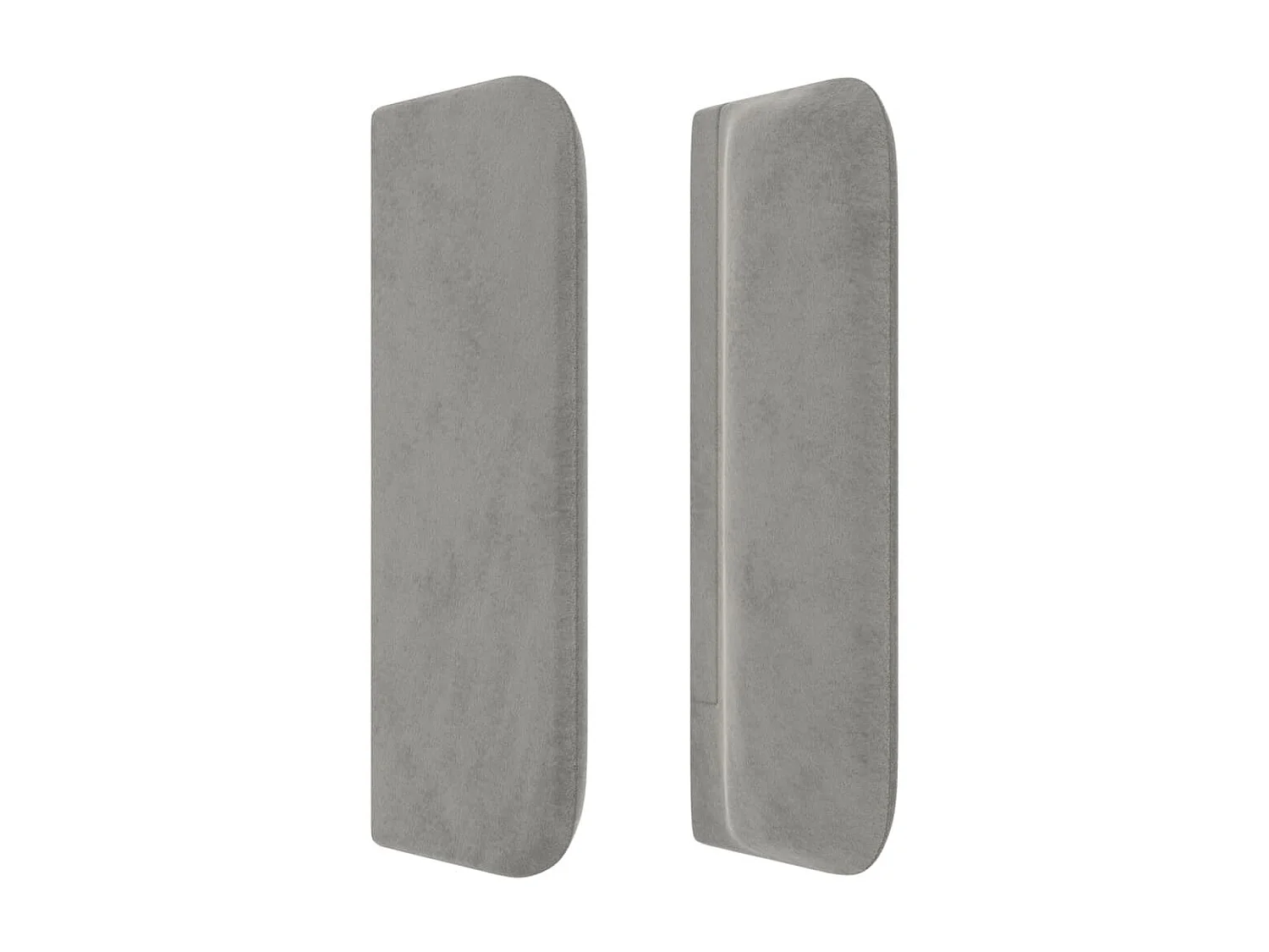 Tête de lit avec oreilles Gris clair 203x16x78/88 cm Velours POI28244 BonneVie Meuble