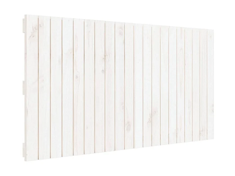 Cabeceira de parede 127,5x3x60 cm pinho maciço branco PT877426