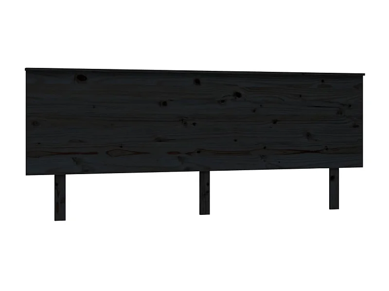 Hoofdbord 204x6x82,5 cm massief grenenhout zwart NL947135