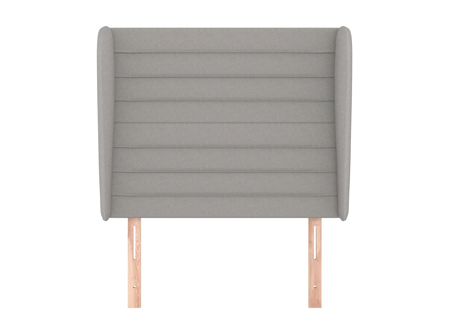 Testiera | Testata del letto ad Orecchio Grigio Chiaro 103x23x118/128 cm in Tessuto