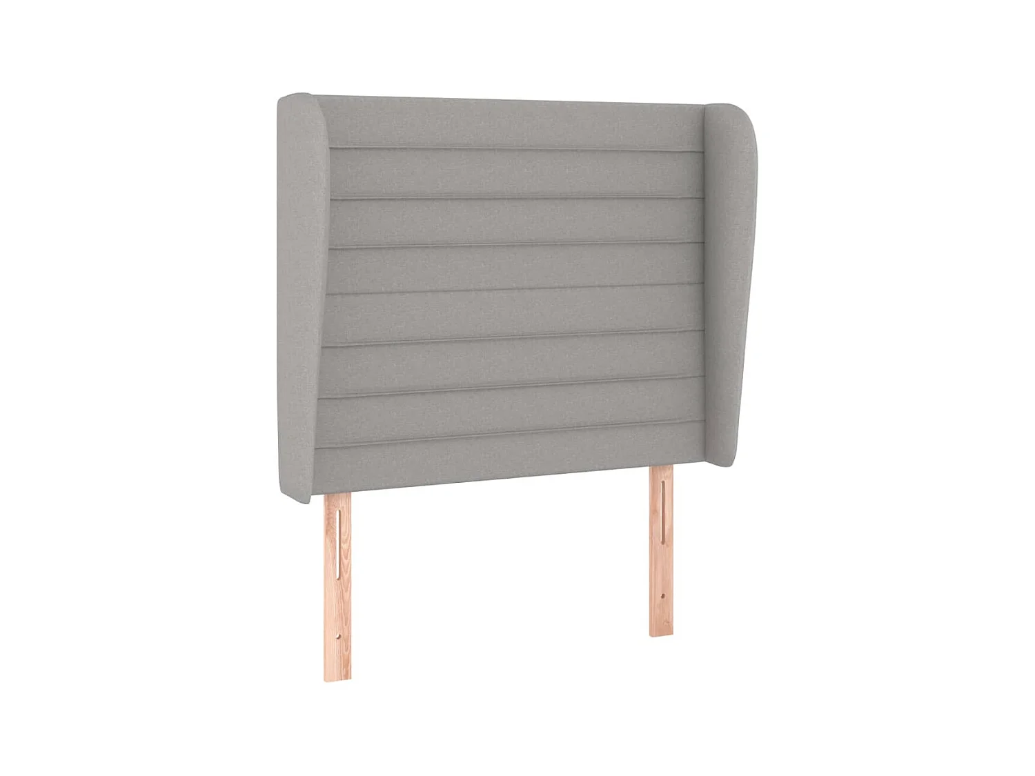 Tête de lit avec oreilles Gris clair 103x23x118/128 cm Tissu POI93928 BonneVie Meuble
