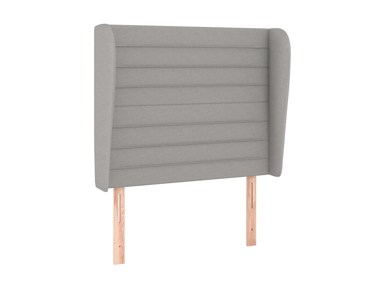 Tête de lit avec oreilles Gris clair 103x23x118/128 cm Tissu POI93928 BonneVie Meuble