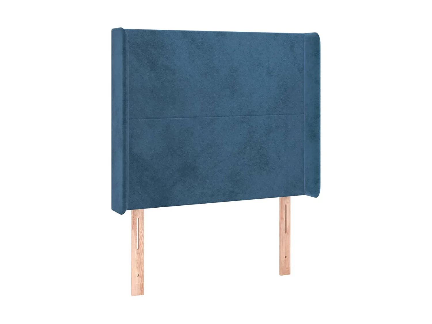 Cabeceira cama c/ luzes LED veludo 103x16x118/128cm azul-escuro PT957627