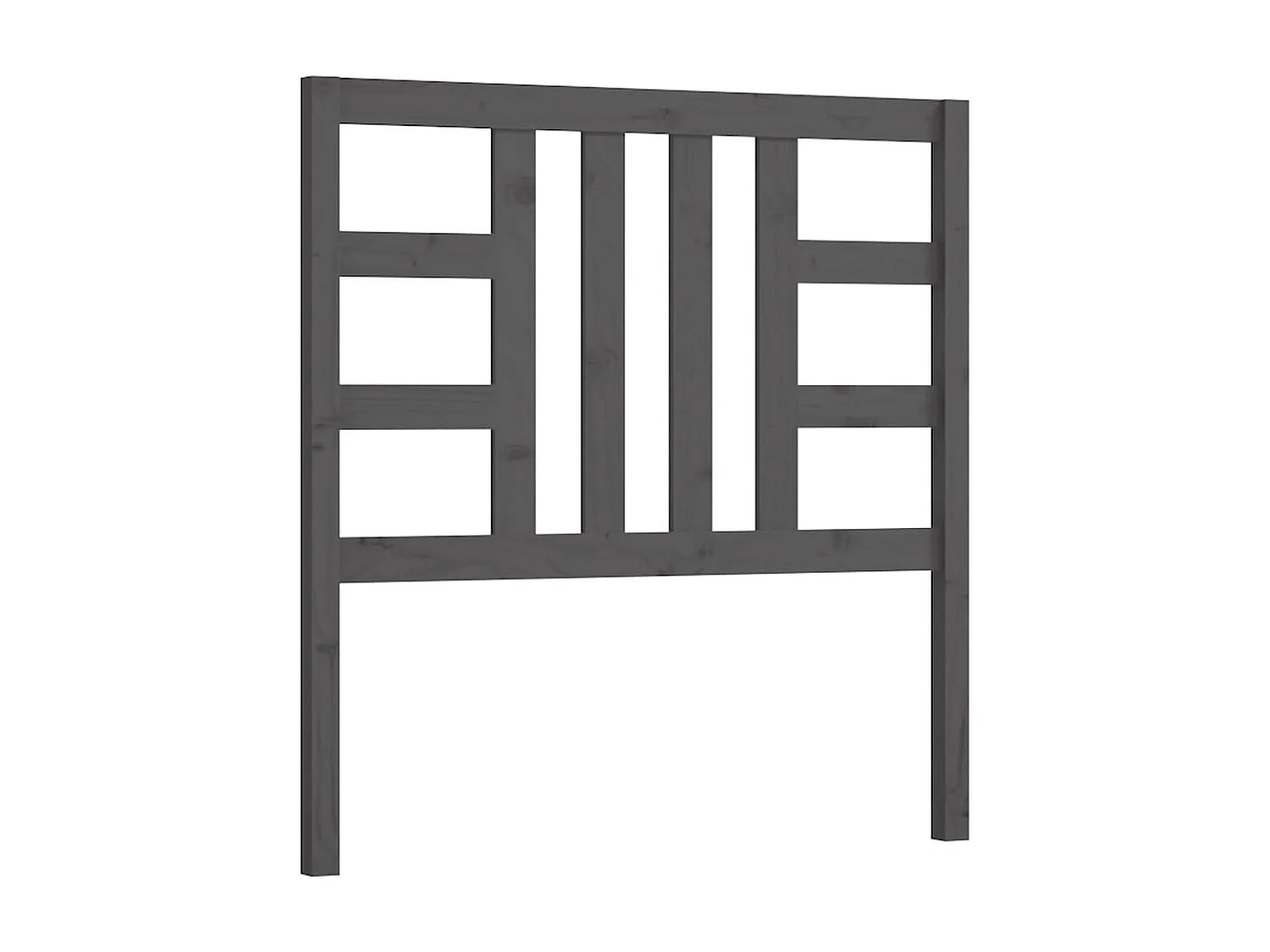 Cabeceira de cama 96x4x100 cm pinho maciço cinzento PT138681