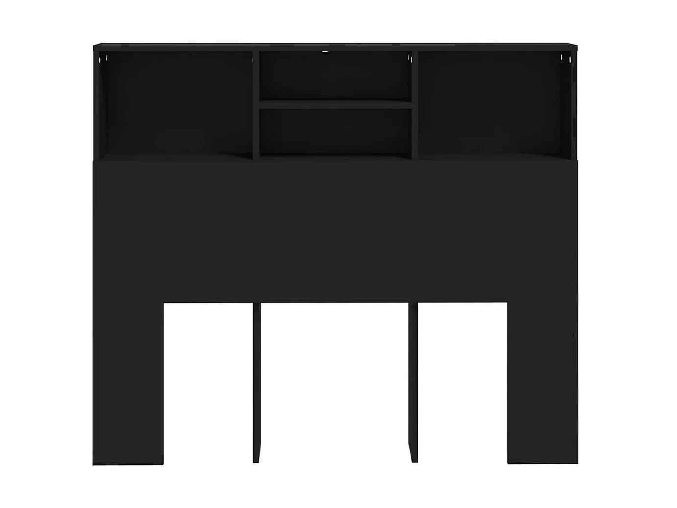 Armoire de tête de lit Noir 120x19x103,5 cm POI31840 BonneVie Meuble