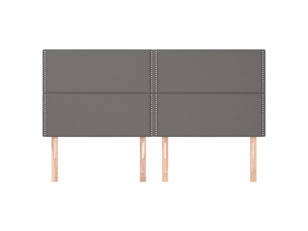 Cabeceira de cama 4 pcs couro artificial 90x5x78/88 cm cinzento PT907839