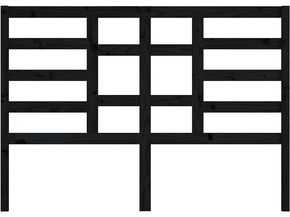 Tête de lit Noir 166x4x104 cm Bois massif de pin POI81103 BonneVie Meuble