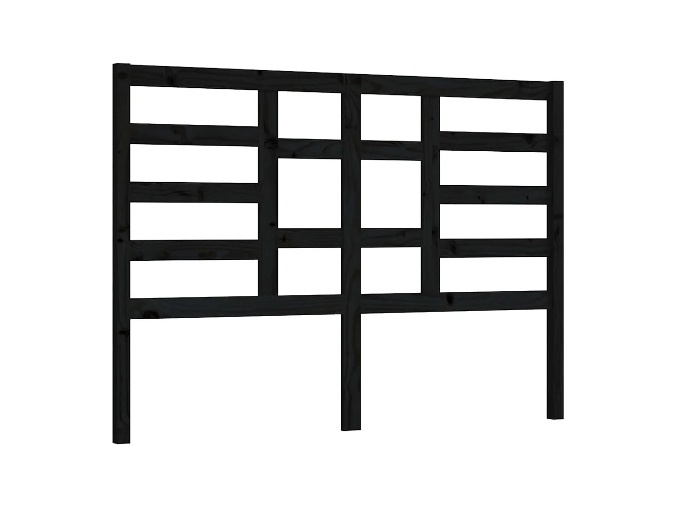 Cabecero de cama madera maciza de pino negro 166x4x104 cm ES88619