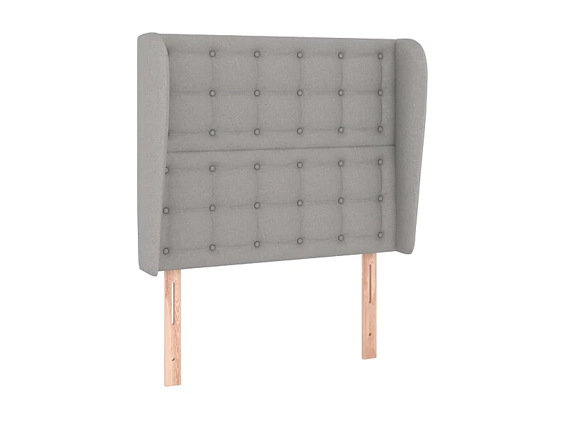 Tête de lit avec oreilles Gris clair 93x23x118,128 cm Tissu LKC99388 BonneVie Meuble
