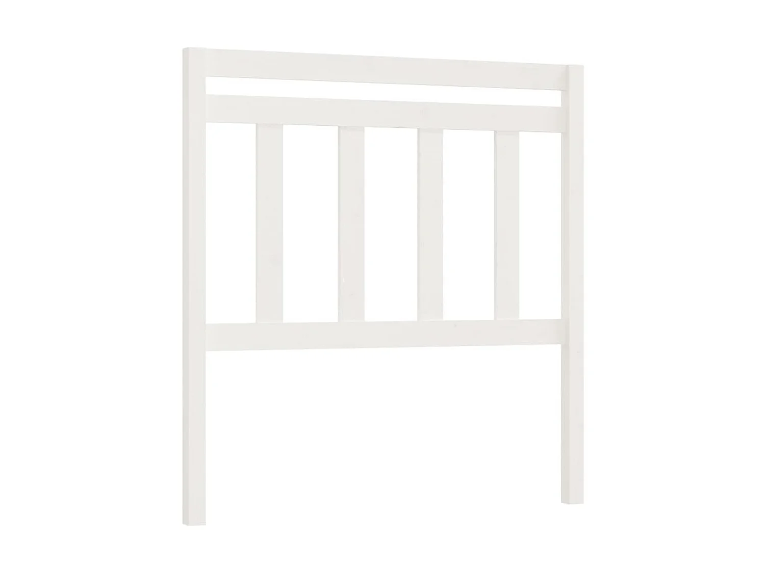 Cabeceira de cama 96x4x100 cm pinho maciço branco PT202600