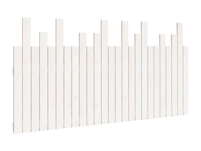 Cabecero de cama pared madera maciza pino blanco 159,5x3x80 cm ES25618