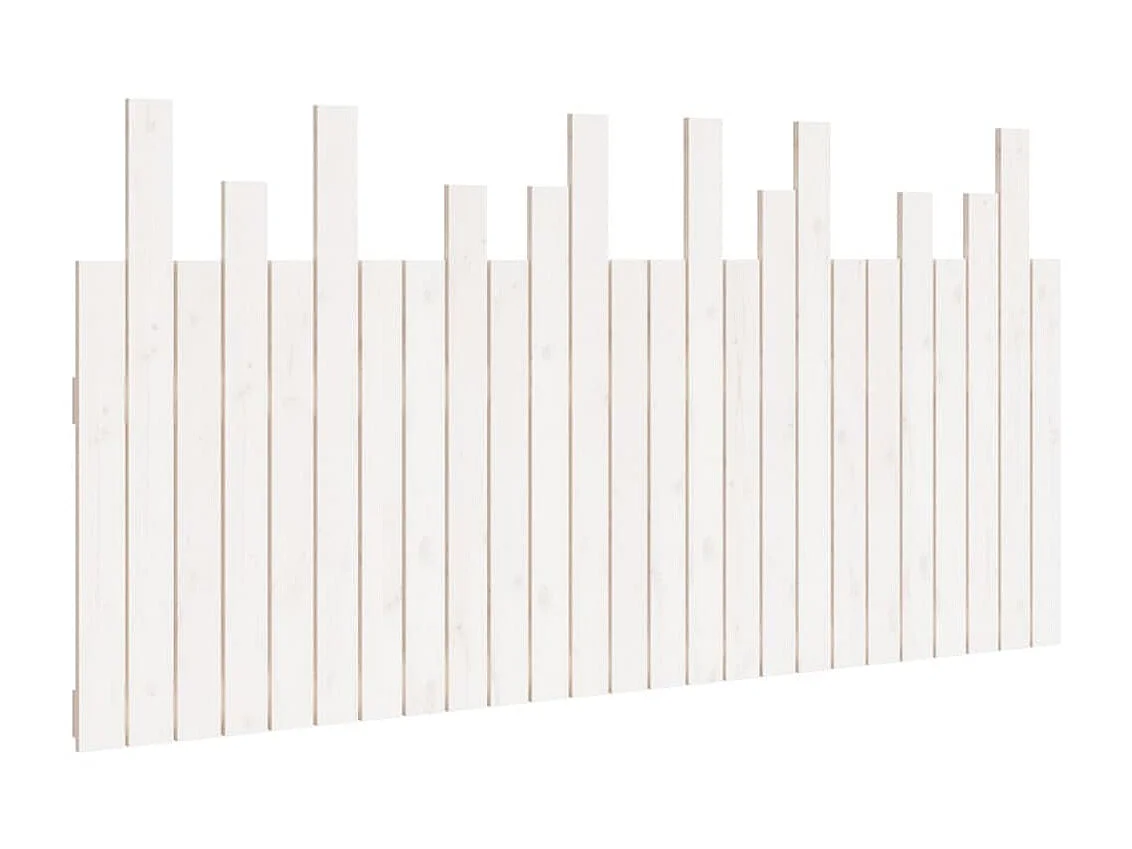 Testiera | Testata del letto da Parete Bianca 159,5x3x80 cm Legno Massello di Pino