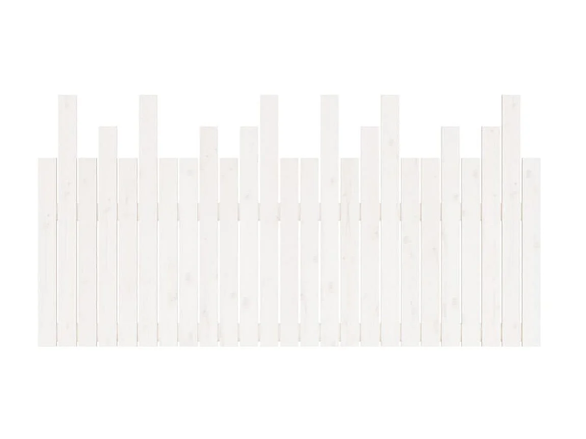 Testiera | Testata del letto da Parete Bianca 159,5x3x80 cm Legno Massello di Pino