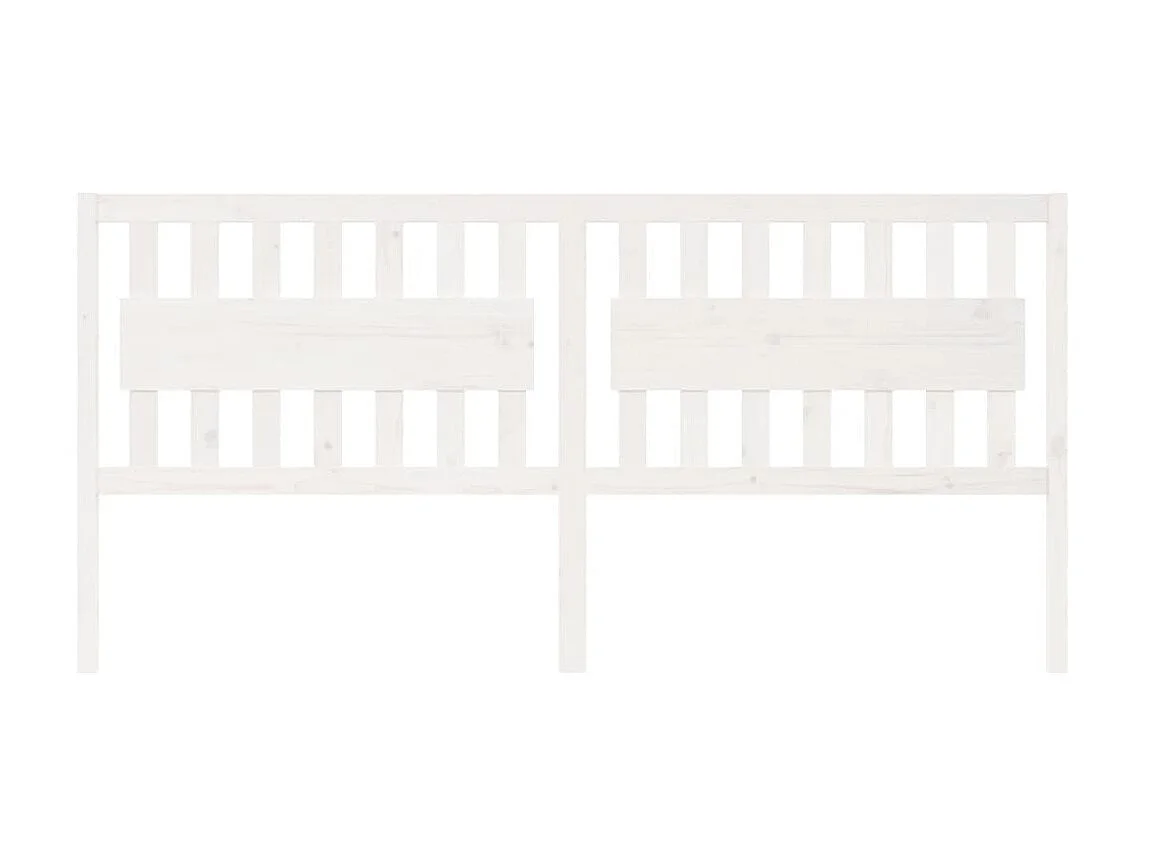 Cabeceira de cama 205,5x4x100 cm madeira de pinho maciça branco PT935862