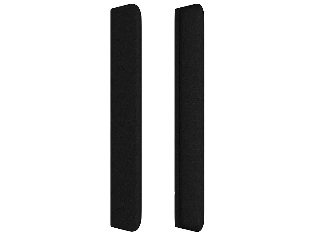 Tête de lit avec oreilles Noir 83x16x118/128 cm Tissu POI42653 BonneVie Meuble