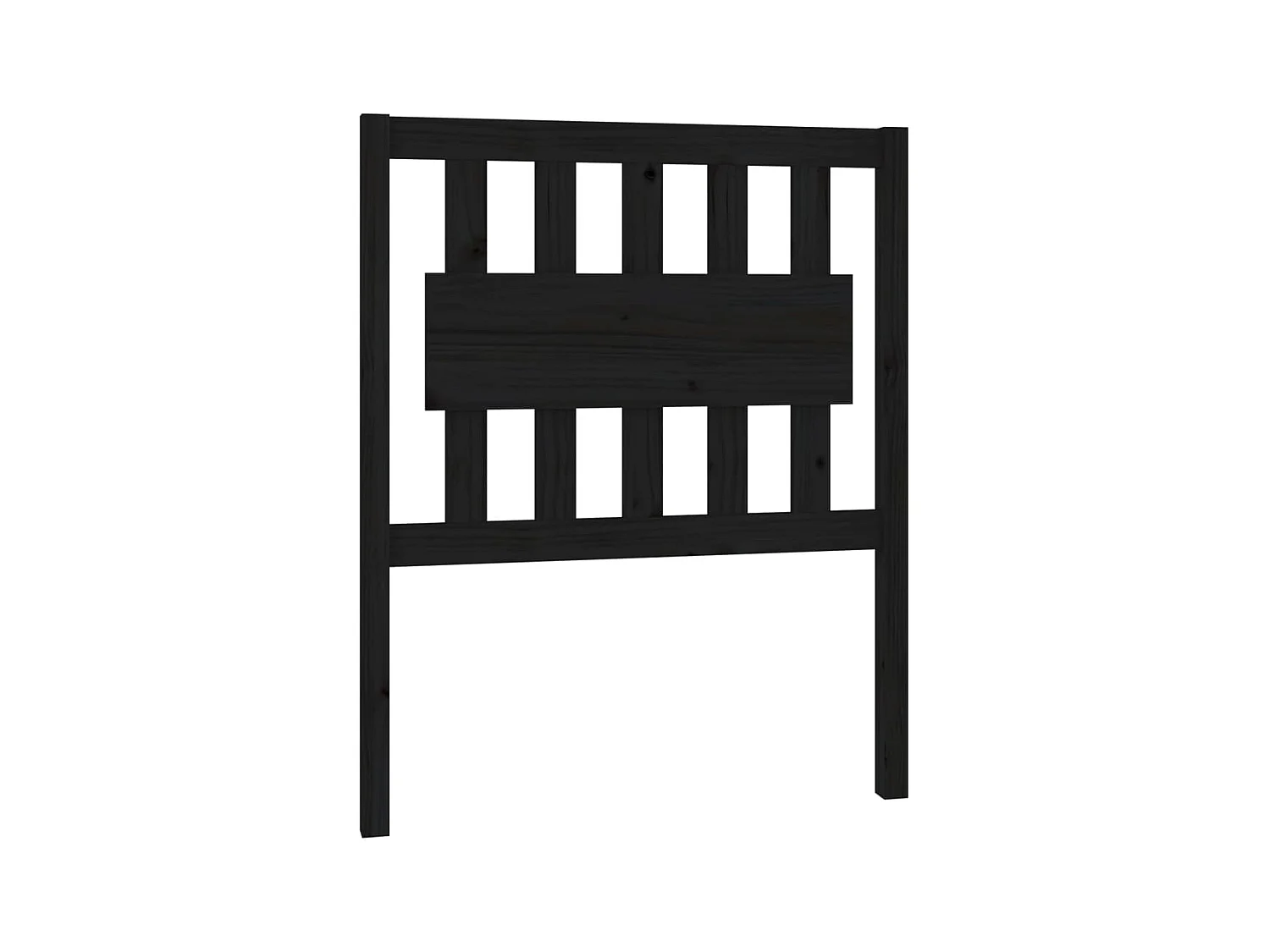 Tête de lit Noir 80,5x4x100 cm Bois massif de pin POI42051 BonneVie Meuble
