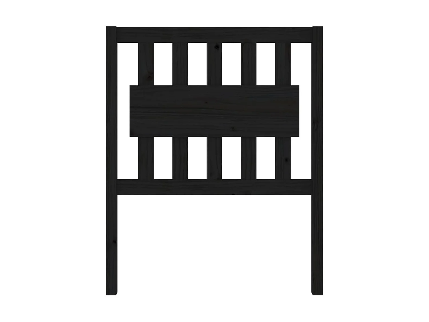 Tête de lit Noir 80,5x4x100 cm Bois massif de pin POI42051 BonneVie Meuble