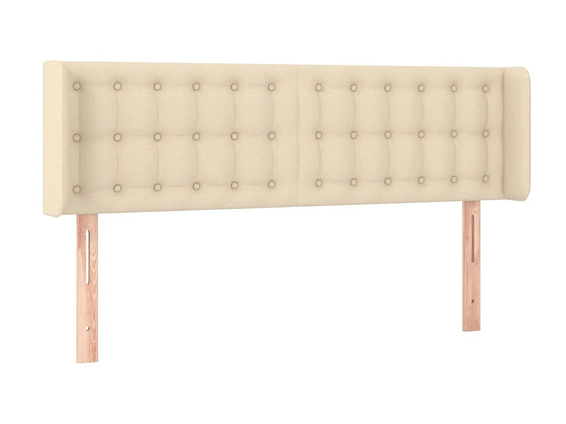 Tête de lit à LED Crème 147x16x78/88 cm Tissu POI69991 BonneVie Meuble