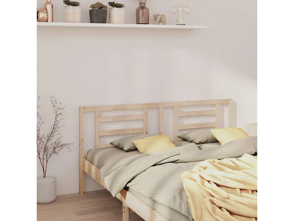 Tête de lit 206x4x100 cm Bois massif de pin POI76188 BonneVie Meuble