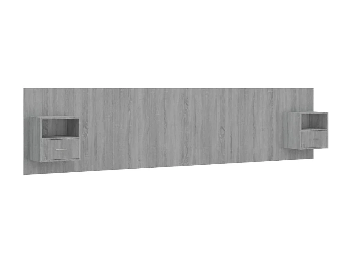 Tête de lit avec armoires Sonoma gris Bois d'ingénierie POI96478 BonneVie Meuble