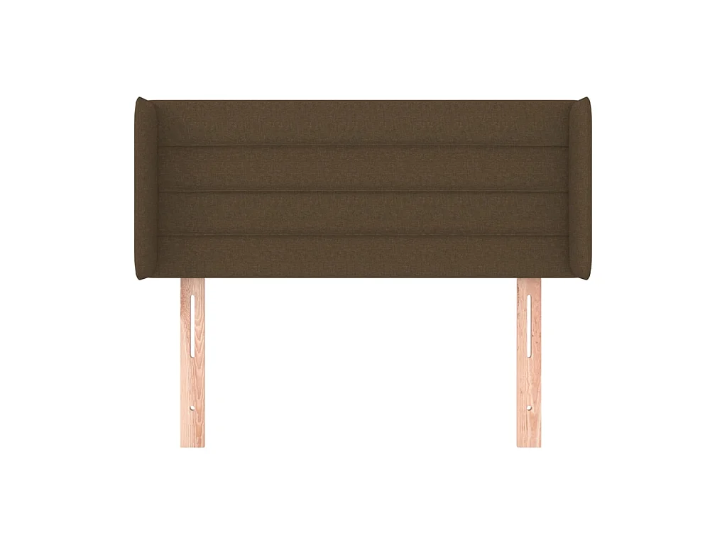 Tête de lit avec oreilles Marron Foncé 93x16x78/88 cm Tissu POI35318 BonneVie Meuble
