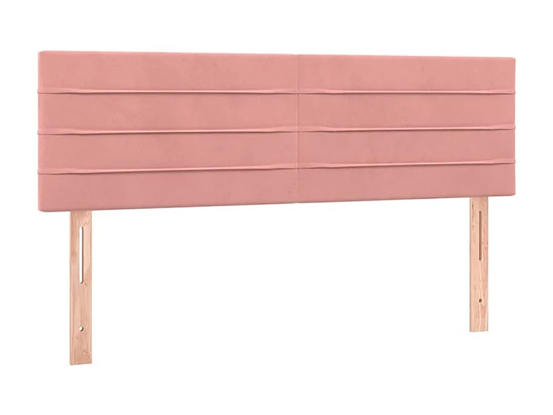 2 pcs Têtes de lit avec oreilles élégante Rose 72x5x78,88 cm Velours LWE50556 BonneVie Meuble