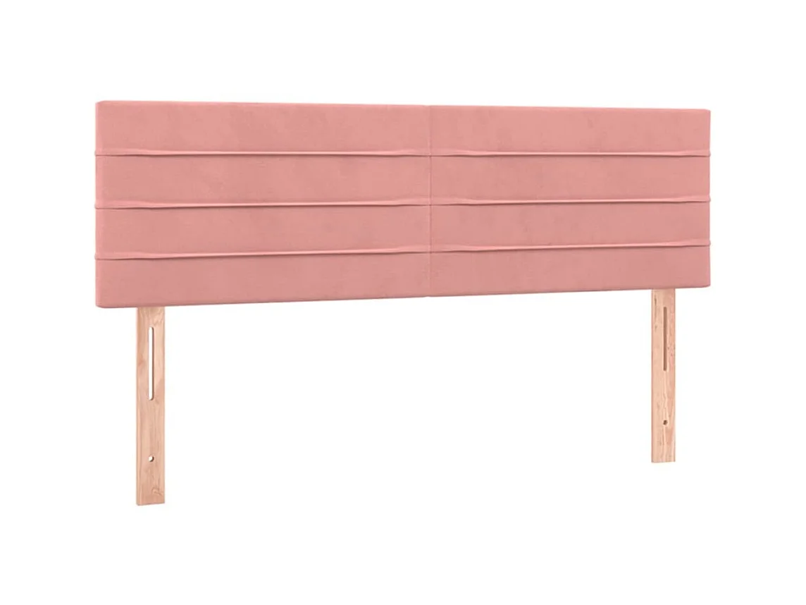 2 pcs Têtes de lit avec oreilles élégante Rose 72x5x78,88 cm Velours LWE50556 BonneVie Meuble