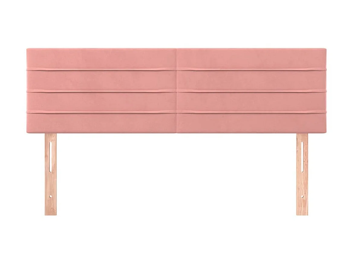 2 pcs Têtes de lit avec oreilles élégante Rose 72x5x78,88 cm Velours LWE50556 BonneVie Meuble