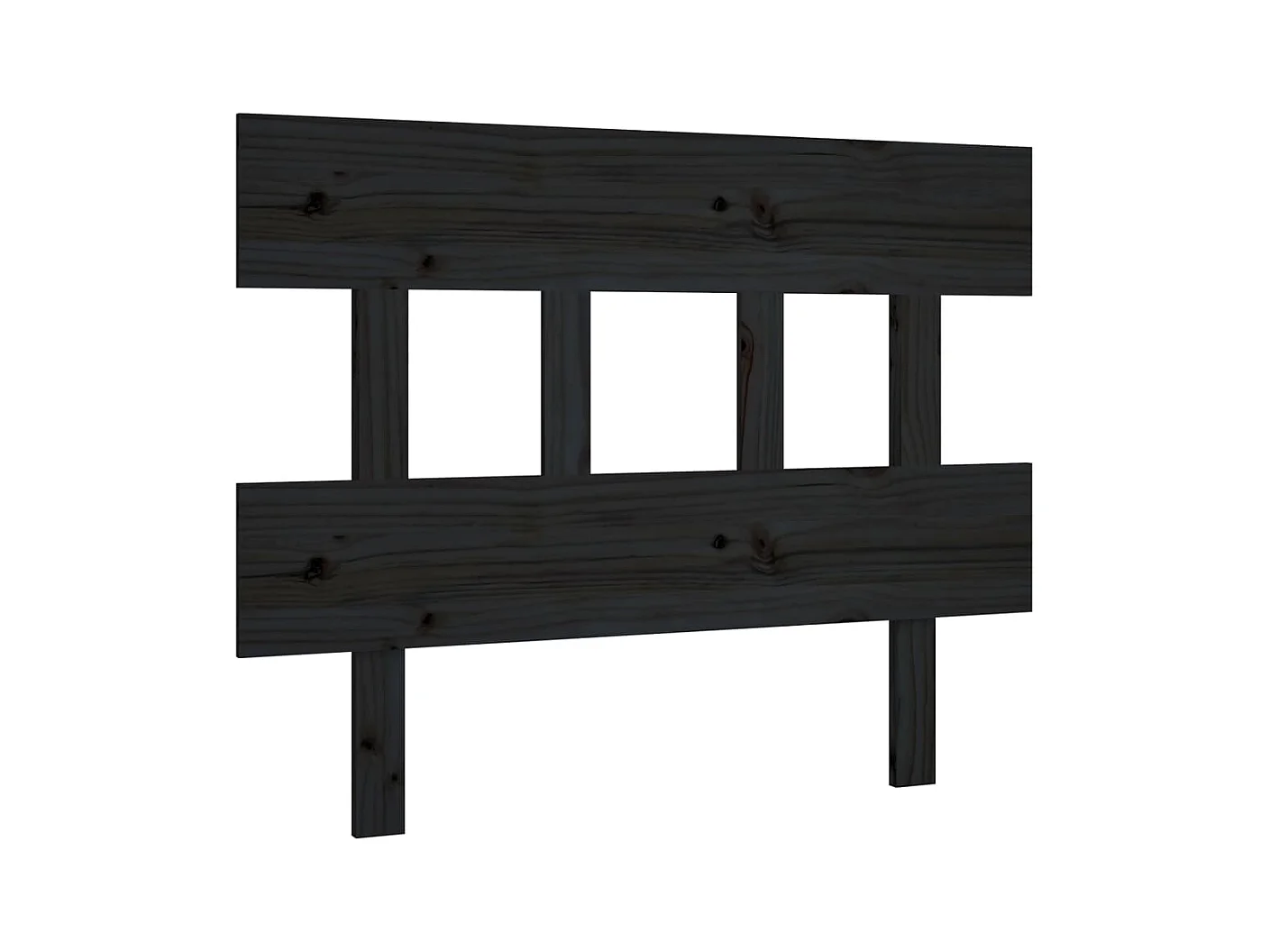 Tête de lit Noir 78,5x3x81 cm Bois massif de pin POI25817 BonneVie Meuble
