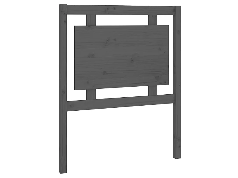 Cabeceira de cama 80,5x4x100cm madeira de pinho maciça cinzento PT640649