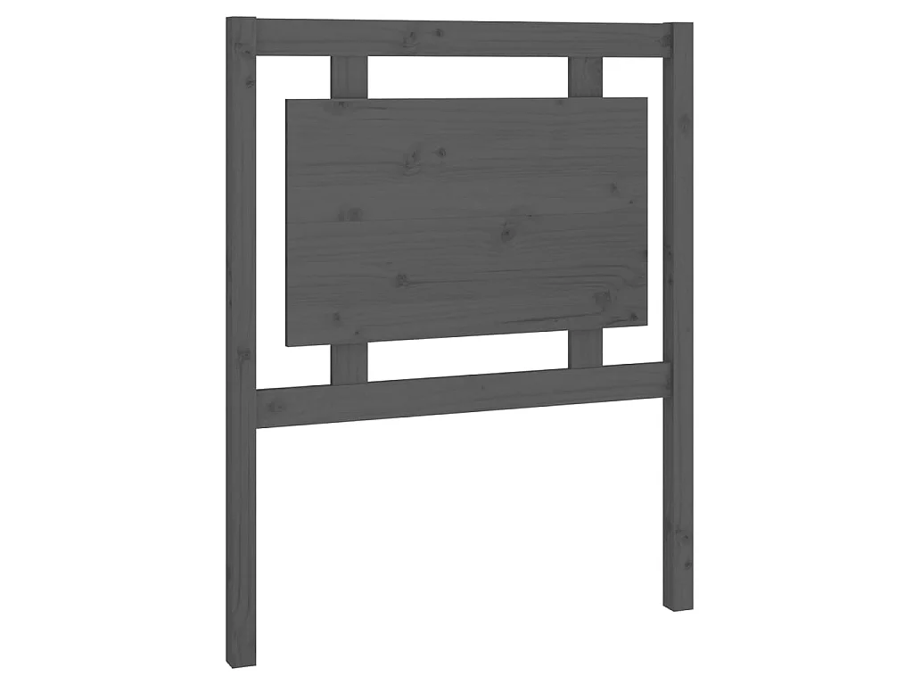 Cabeceira de cama 80,5x4x100cm madeira de pinho maciça cinzento PT640649