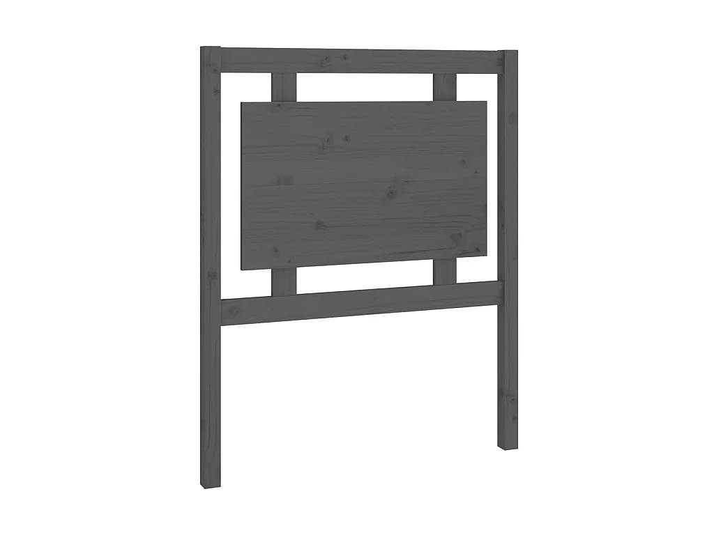 Tête de lit Gris 80,5x4x100 cm Bois massif de pin POI31274 BonneVie Meuble