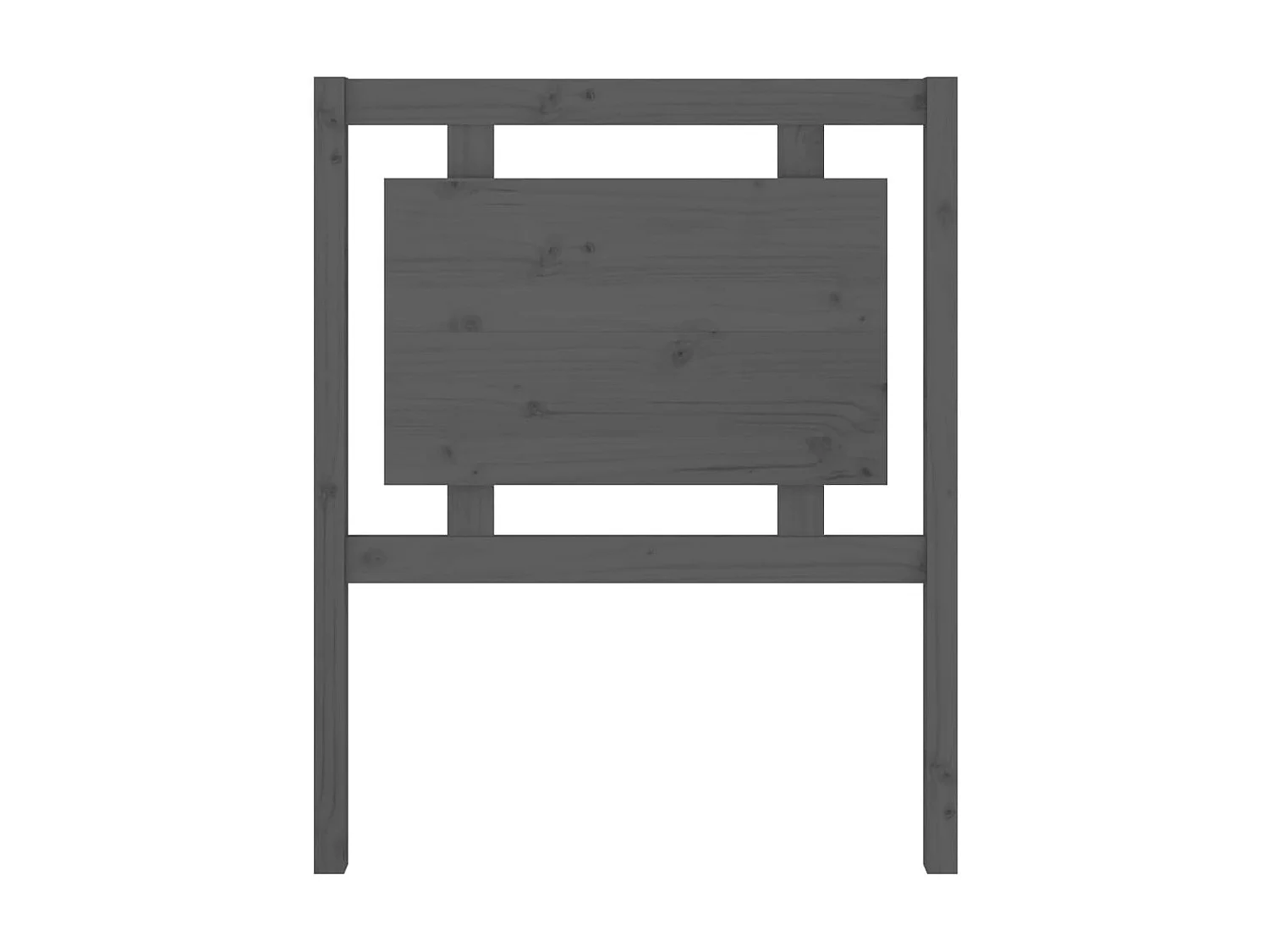 Cabecero de cama madera maciza de pino gris 80,5x4x100 cm ES89033