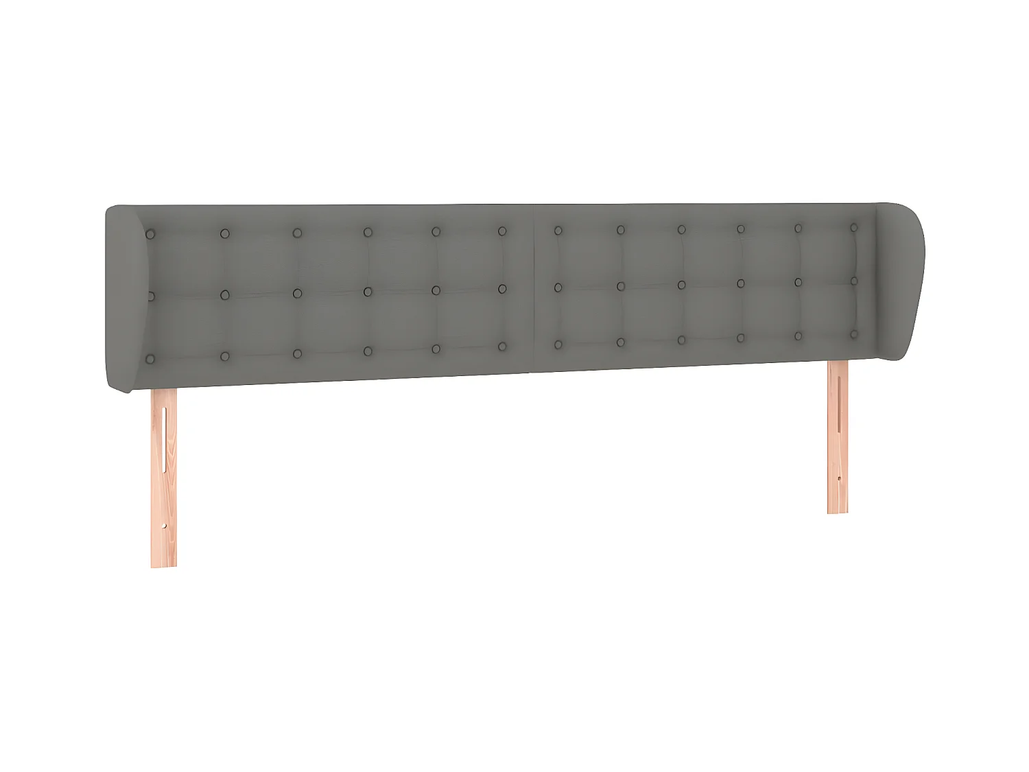 Tête de lit avec oreilles Gris foncé 183x23x78,88 cm Tissu LKC82590 BonneVie Meuble