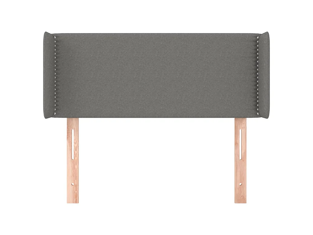 Tête de lit avec oreilles Gris foncé 103x16x78/88 cm Tissu POI37904 BonneVie Meuble