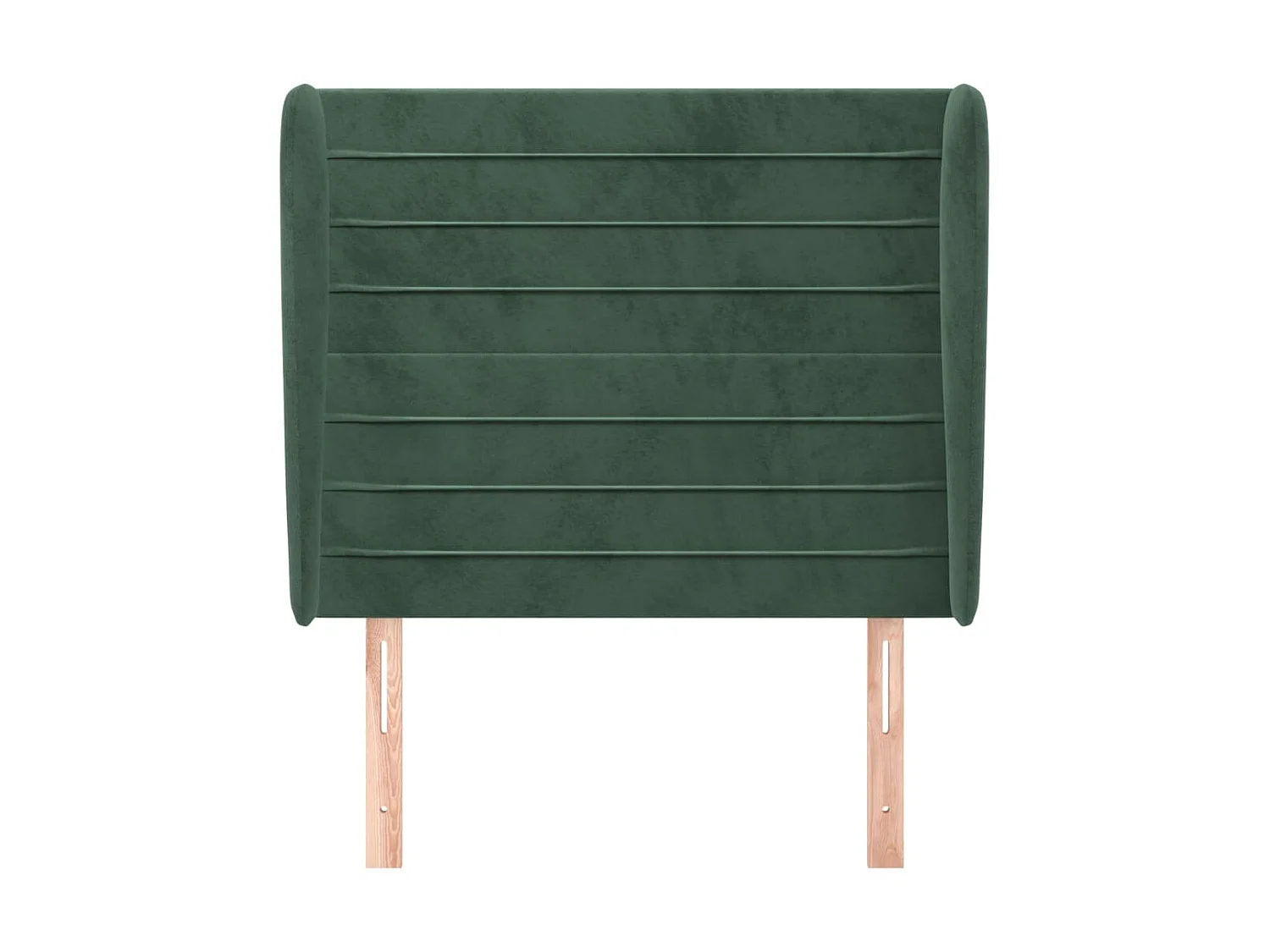 Cabeceira cama c/ abas veludo 93x23x118/128 cm verde-escuro PT796963