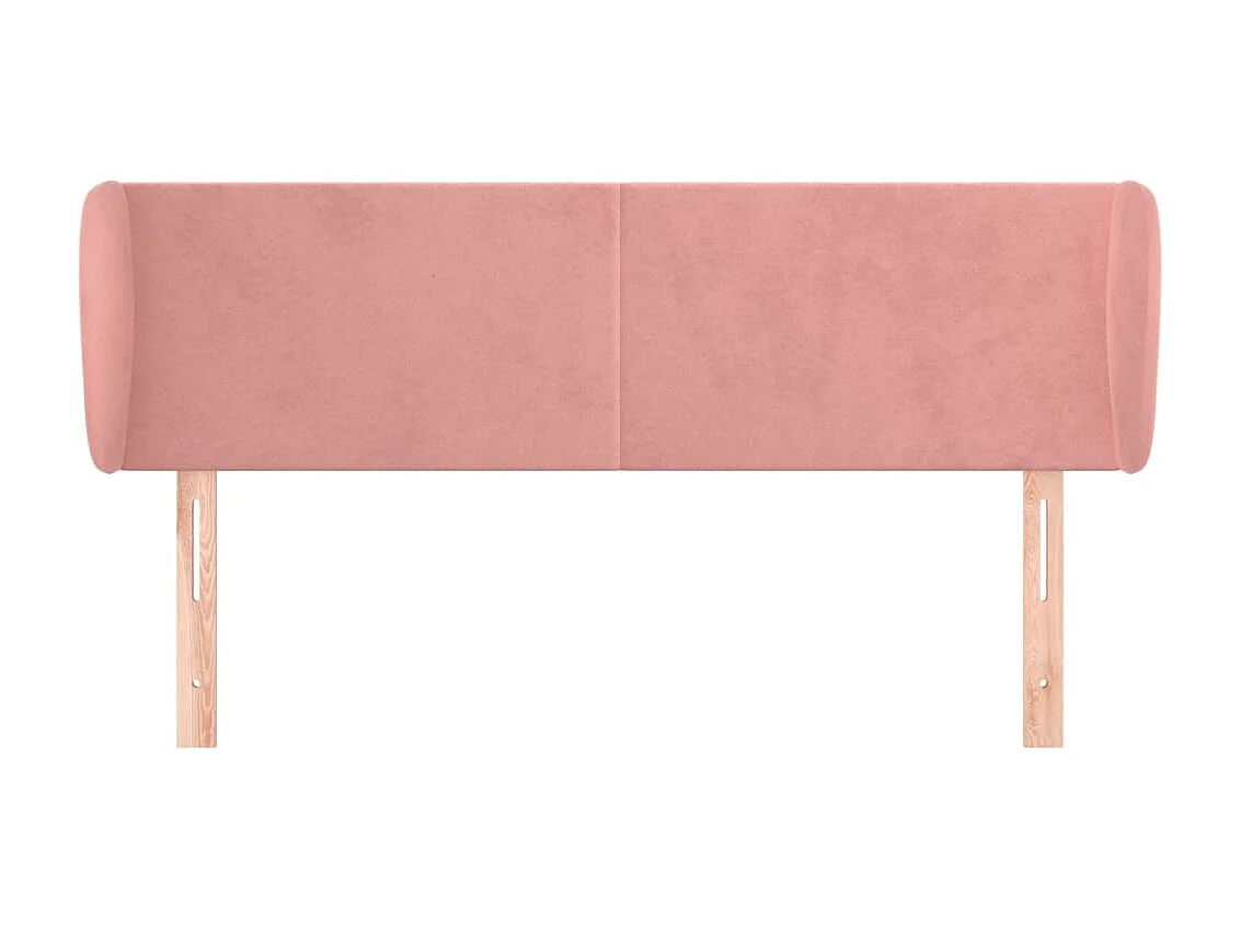 Tête de lit avec oreilles Rose 147x23x78/88 cm Velours POI67925 BonneVie Meuble