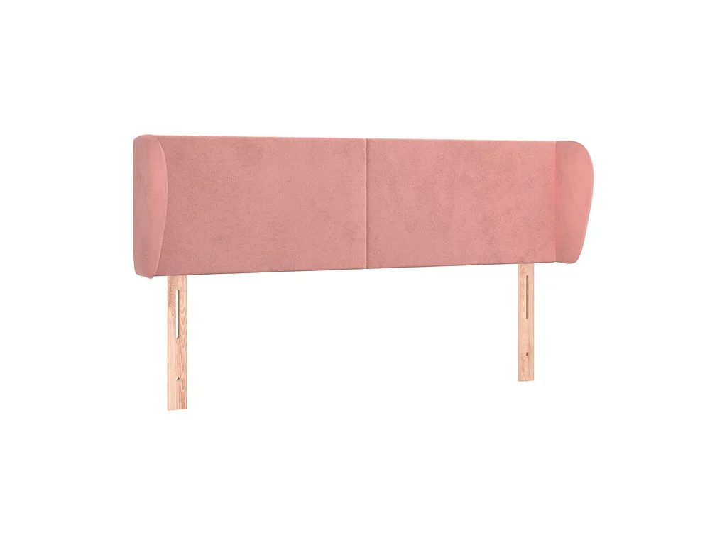 Tête de lit avec oreilles Rose 147x23x78/88 cm Velours POI67925 BonneVie Meuble