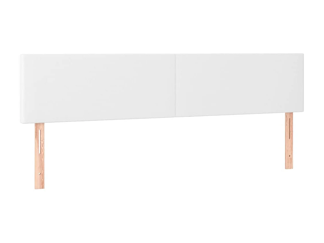 Tête de lit à LED Blanc 200x5x78/88 cm Similicuir POI80014 BonneVie Meuble