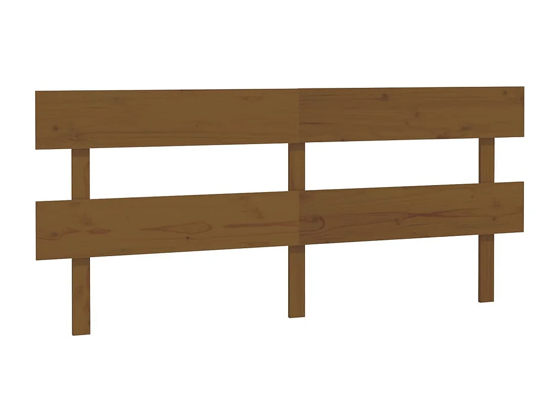 Tête de lit Marron miel 184x3x81 cm Bois massif de pin POI45354 BonneVie Meuble