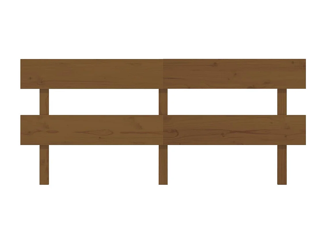 Tête de lit Marron miel 184x3x81 cm Bois massif de pin POI45354 BonneVie Meuble