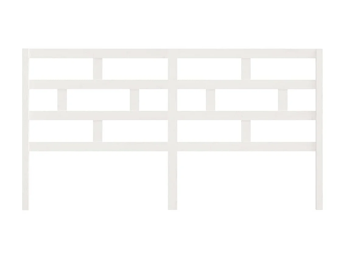 Tête de lit Blanc 186x4x100 cm Bois massif de pin POI79691 BonneVie Meuble